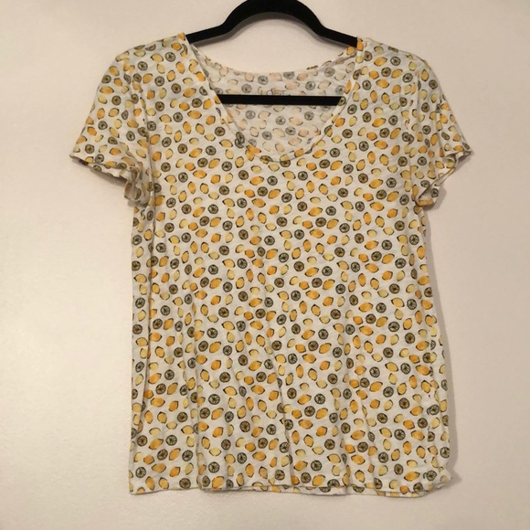 Set of 2 like-new Loft Tops with designs - Picture 2 of 8